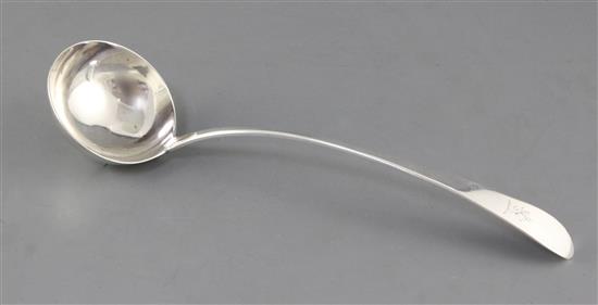A George III Irish silver Old English pattern soup ladle, by John Shea, 6 oz.